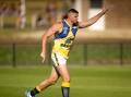 GOAL-KICKER: Ex-AFL ruckman Nathan Vardy was influential in attack for North Warrnambool Eagles against Terang Mortlake. Picture: Chris Doheny 