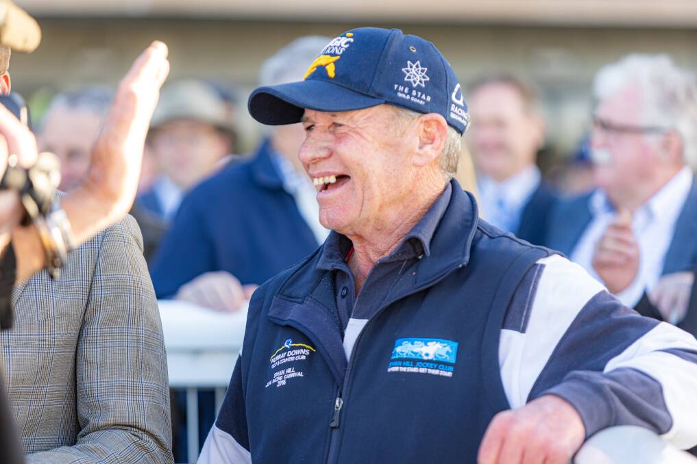 Warrnambool trainer Mark O'Donnell couldn't wipe the smile off his face after securing a carnival win. Picture by Eddie Guerrero 