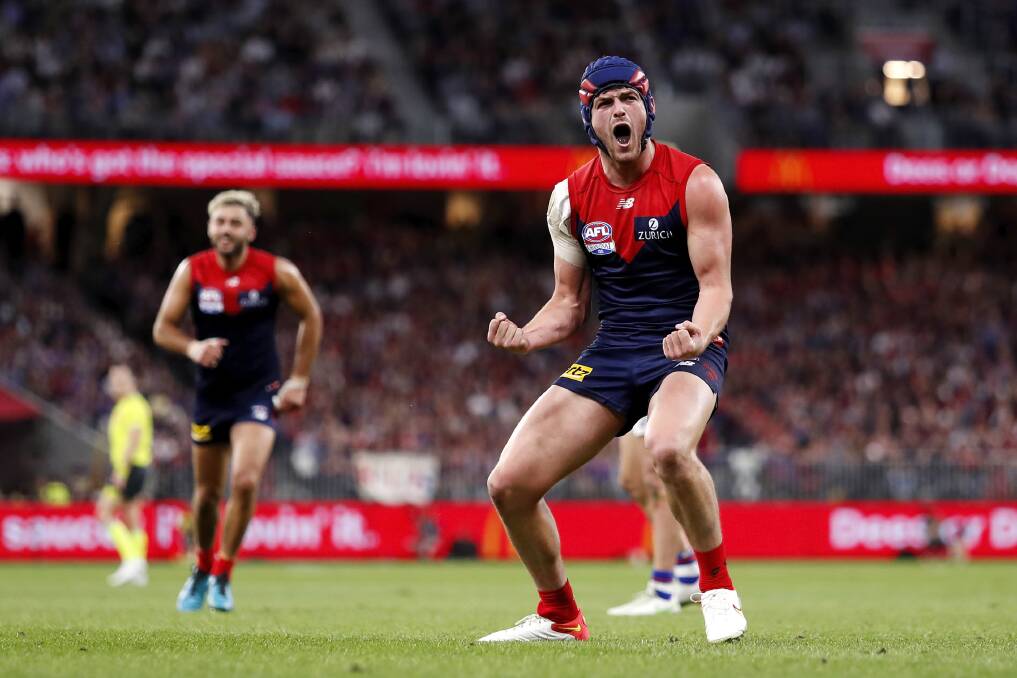 DEE-LIGHTED: Melbourne premiership player Angus Brayshaw has spent some of his AFL off-season in Port Fairy, making use of the town's picturesque golf course. Picture: Getty Images 
