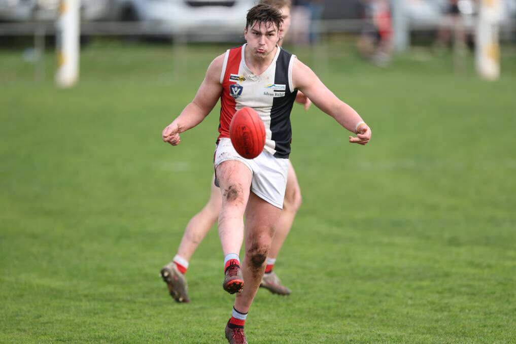 Koroit's Matt Bradley returned from injury in round three to give the Saints a target in attack. Picture by Eddie Guerrero 