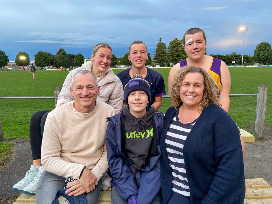 The Allen family (back) Tessa, 19, Hugh, 13, and Sam, 16, and (front) dad Gareth, Zac, 13, and mum Shane. Picture by Justine McCullagh-Beasy 