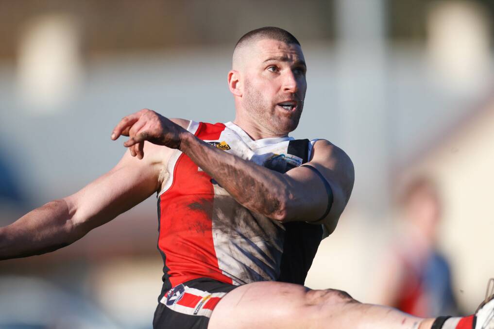 GOALS, GOALS, GOALS: Tim McIntyre kicked five goals for Koroit on Saturday. Picture: Chris Doheny