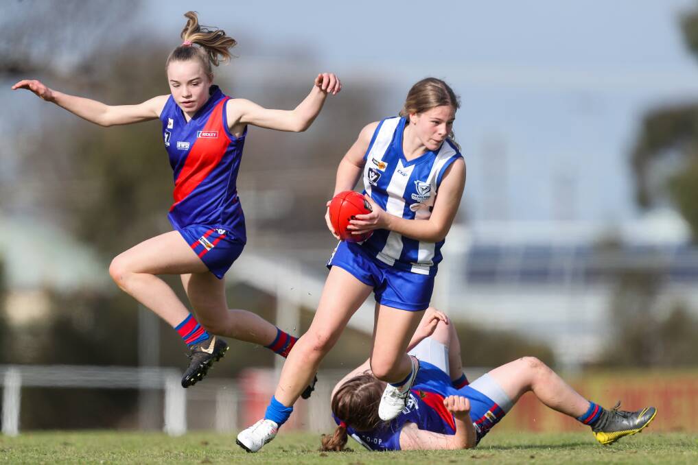 LEAPING INTO A NEW SEASON: Western Victoria Female Football League will start on Sunday, April 18. Picture: Morgan Hancock 