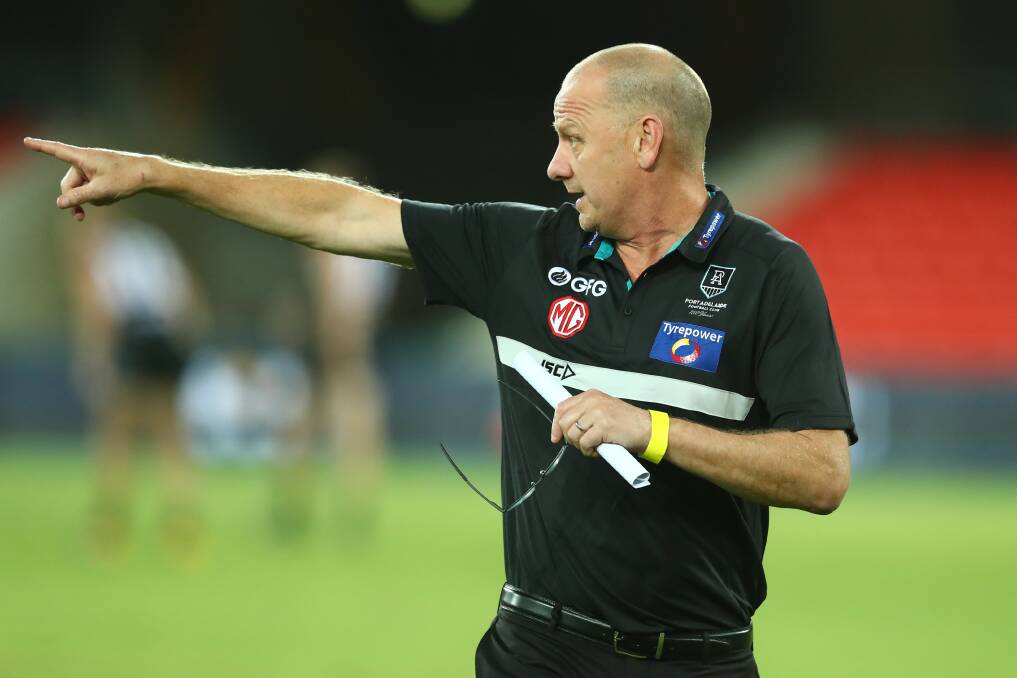 FLICK THE SWITCH: Port Adelaide coach Ken Hinkley is excited to see what the Power can produce when the AFL season is given the green light to return. Picture: Morgan Hancock 