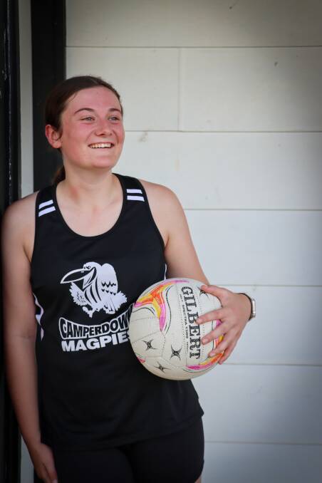 Sophie Conheady, 16, is one of Camperdown's emerging players. Picture by Justine McCullagh-Beasy 
