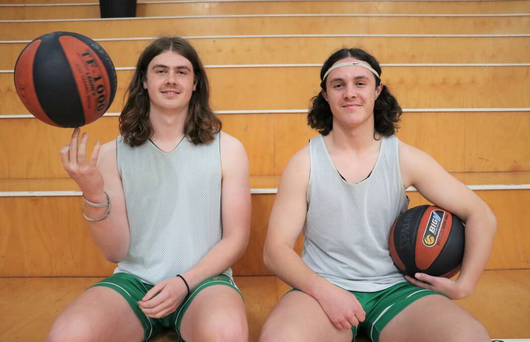 HOOP TIME: Josh Dyson and Ash Keen, both 17, will play for Warrnambool Seahawks in the CBL. Picture: Justine McCullagh-Beasy