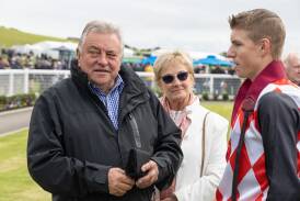 Trainer Eric Musgrove (left) at the 2023 Warrnambool May Racing Carnival. Picture by Sean McKenna 