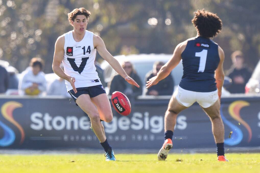 NEXT STEP: Jamieson Ballantyne playing for Vic Country against Vic Metro. Picture: Morgan Hancock 