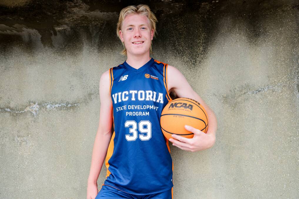 Ollie Harris is part of the Victorian development basketball program. Picture by Anthony Brady 