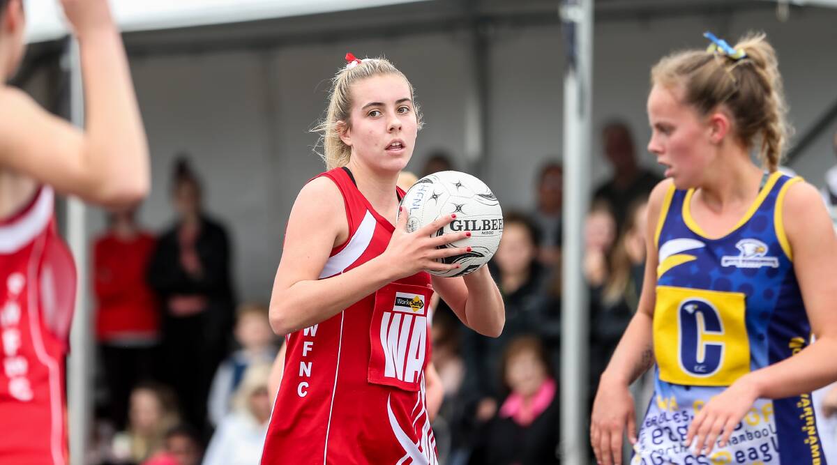 RULING THE ROOST: teenager Meg Kelson is one of South Warrnambool's up and coming netballers and will play open grade in 2021. 