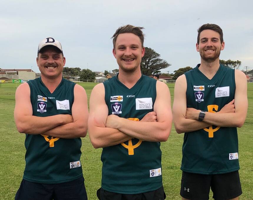 FAMILIAR FACES: Old Collegians has welcomed back Joe Kenna, Jacob Lacy and Matthew Petherick to Davidson Oval for season 2021. 