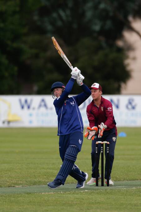 PRODUCTIVE: Mortlake's Will Kain during his batting innings. He took five wickets with the ball. Picture: Emma Stapleton 
