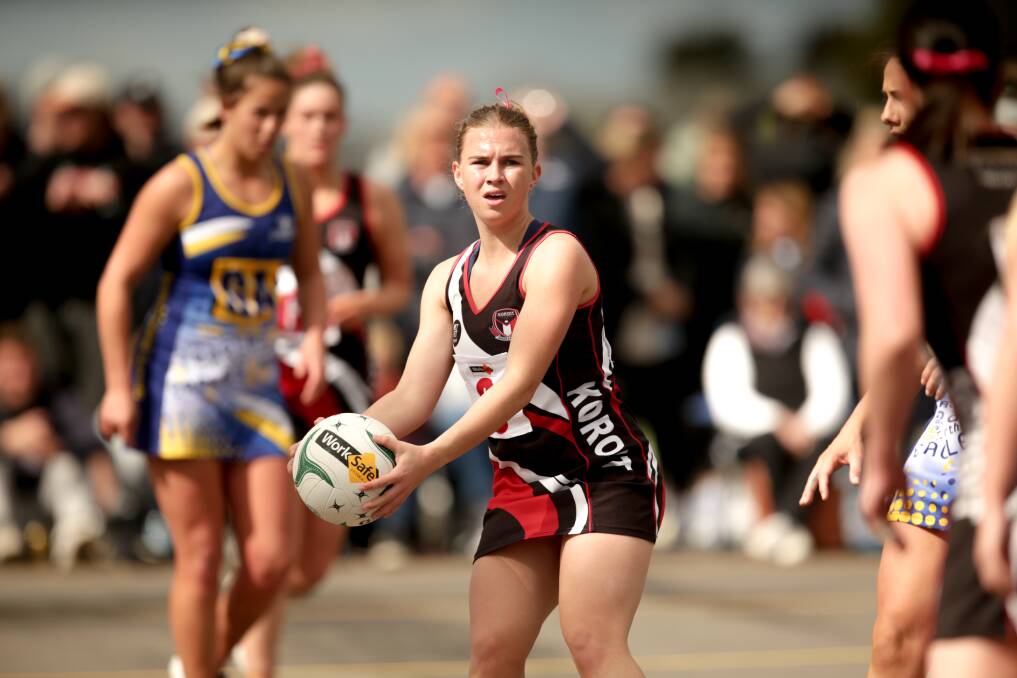 Millie Jennings won Koroit's open grade netball best and fairest. Picture by Chris Doheny 