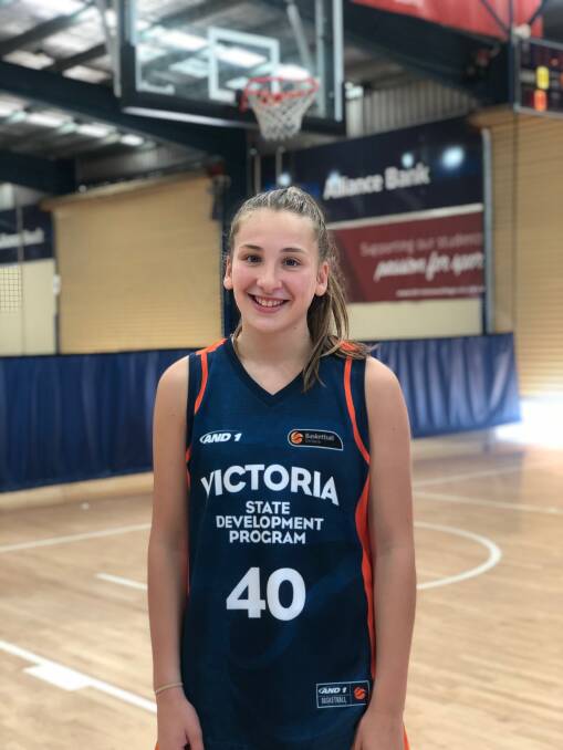 GOING PLACES: Keely Burland, 13, is part of the Victorian state development basketball program. The Hamilton-based teenager plays for Warrnambool Mermaids' squad team.