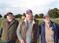 HAPPY TO BE BACK: Port Fairy supporters Peter Down, Geoff Harradine and George Roche at Gardens Oval on Saturday. Picture: Justine McCullagh-Beasy 