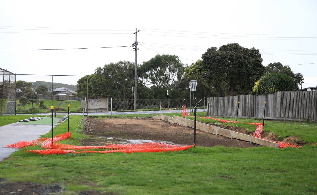 WORK IN PROGRESS: The Merrivale cricket nets project in April. Picture: Mark Witte 