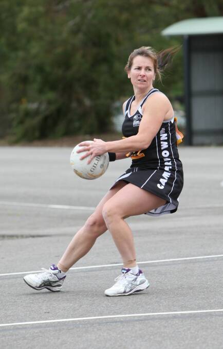 TAKING FLIGHT: The Magpies' midcourt featured Tracey Baker across numerous HFNL seasons. This picture was taken in 2012.