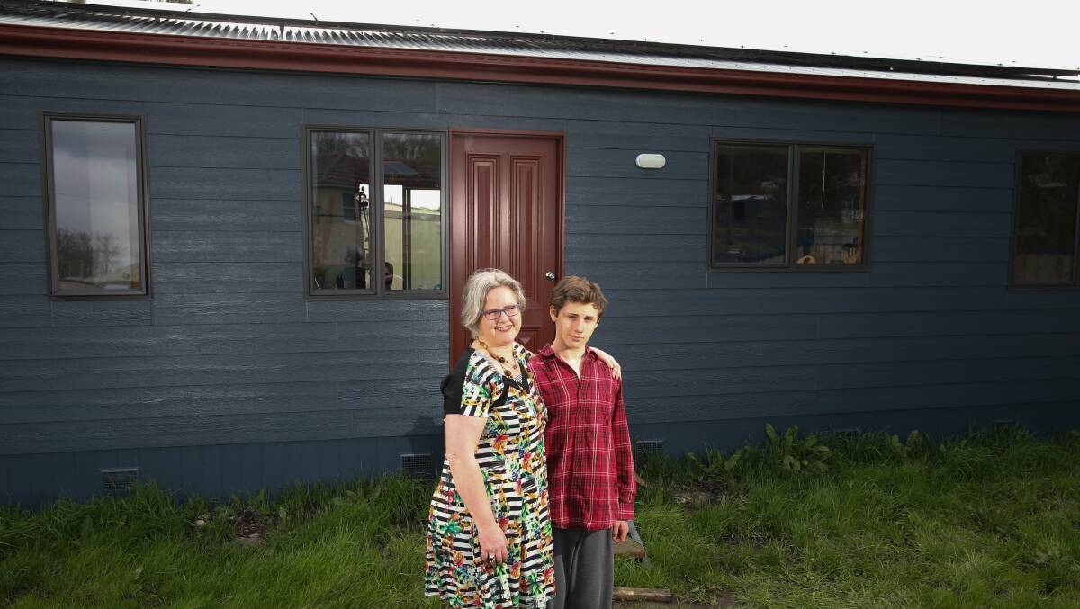 HOME: Sophia MacRae and her son Derek, 14, live in a sustainable house and are encouraging others to do the same ahead of Sustainable House Day 2020. Picture: Mark Witte