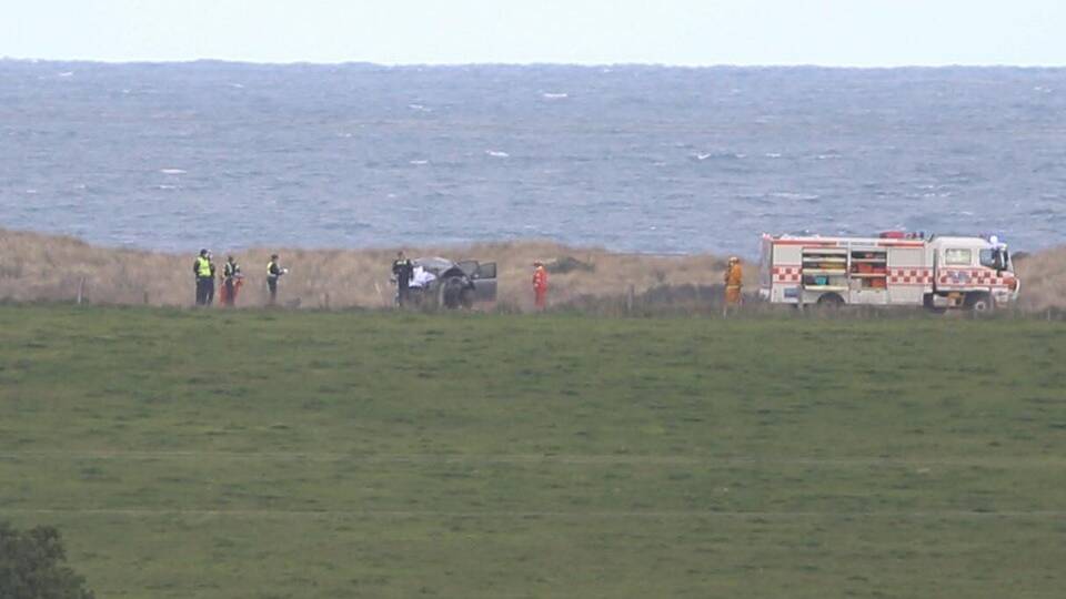 The incident scene near Killarney. Picture: Mark Witte.