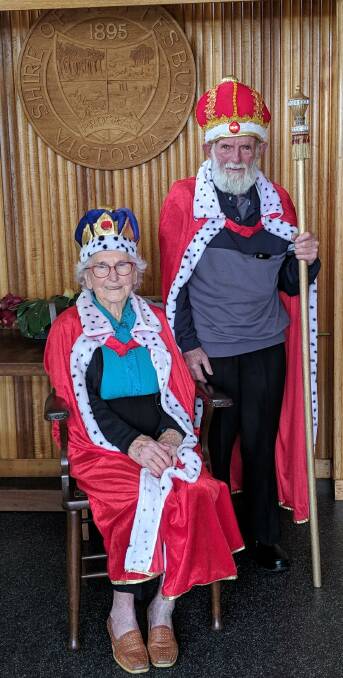 TOUCH OF ROYALTY: Cobden Spring Festival's first ever royal presence are King 'Pies' Malone and Queen Alma MacDonald.