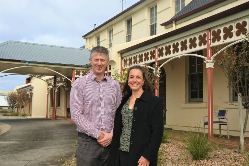 OPENING SOON: Cameron and Linda McPherson out the front of the soon-to-be opened Shearwater Clinic. Picture: Kimberley Price