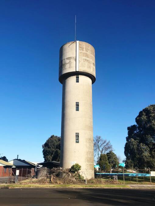 The Heywood water tower.