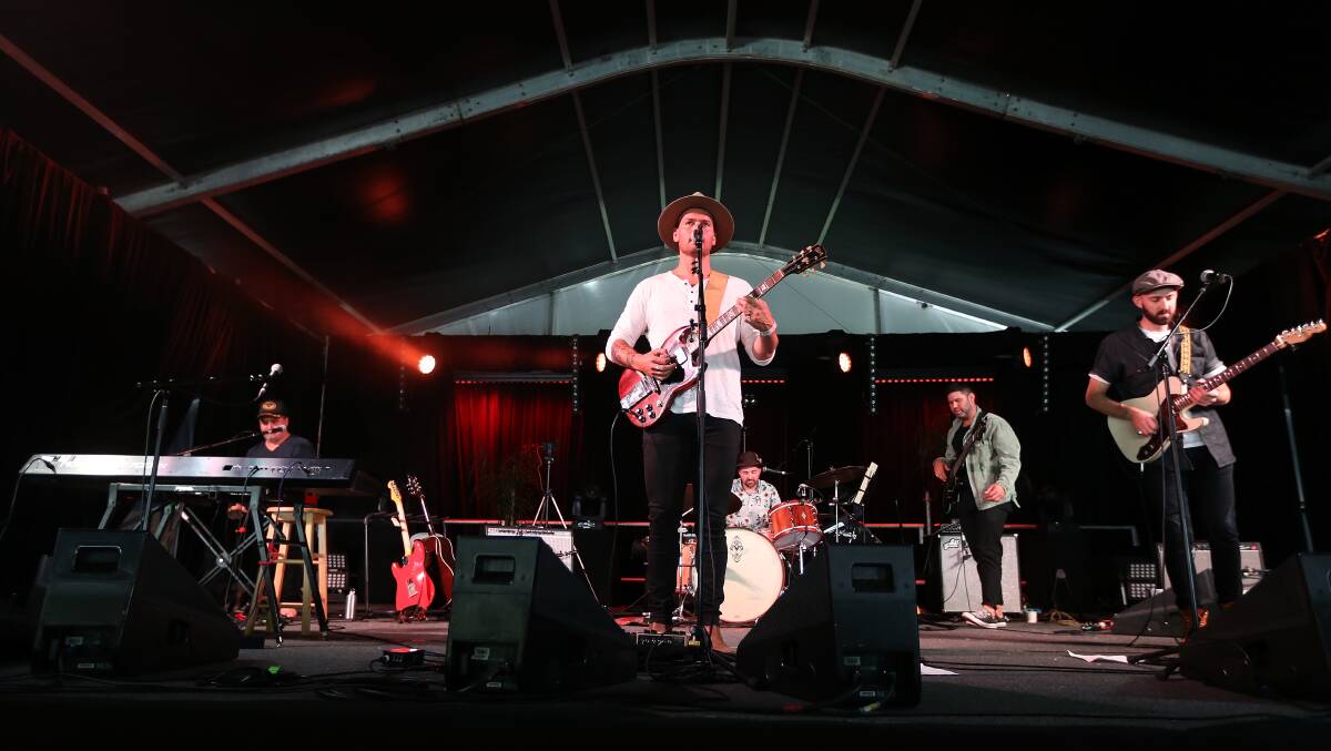  HOPEFUL: Benny Walker performing on the Ocean Stage at the 2020 Port Fairy Folk Festival. Plans are underway for the 2021 event. Picture: Mark Witte 