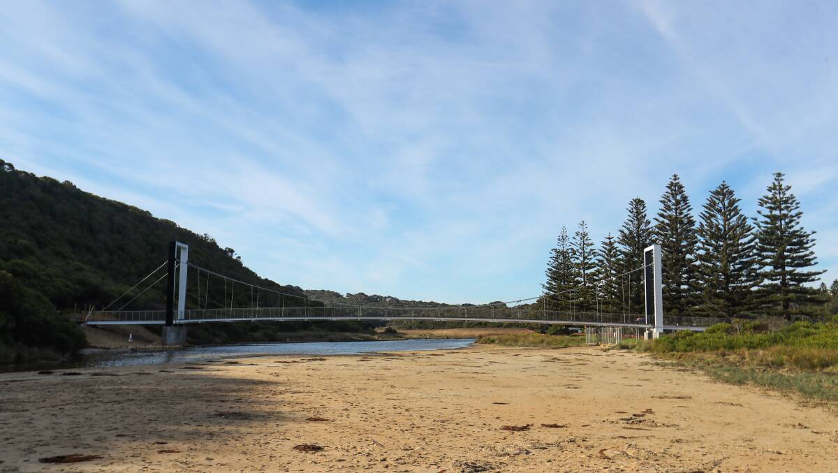 DRAW CARD: The $6 million Port Campbell Pedestrian Bridge has been constructed as part of the Shipwreck Coast Master Plan. Picture: Morgan Hancock.