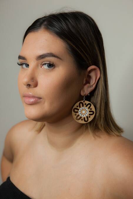 DESIGNS: Laura Thompson founded the earring brand The Koorie Circle about five years ago and it is majorly run today by her daughter.