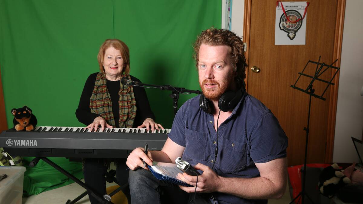 The mother-son dup hope to produce a children's album after the pandemic. Picture: Mark Witte