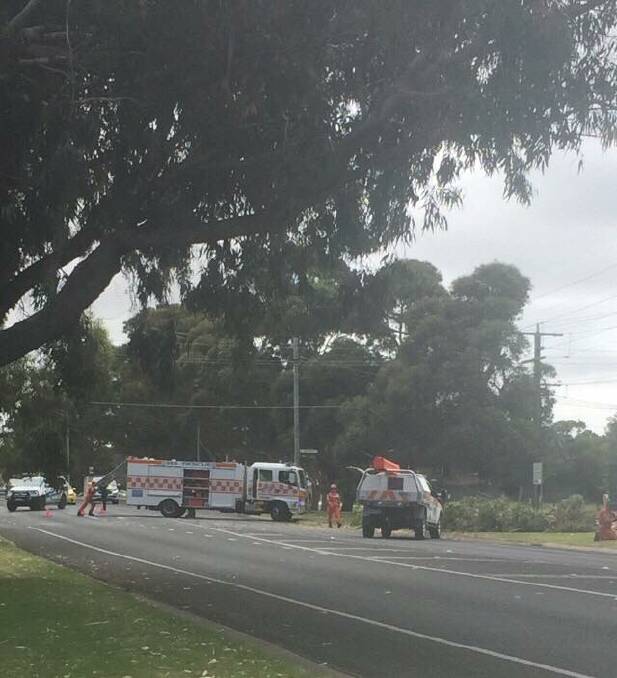 Emergency services teams on the scene at Mortlake Road. 