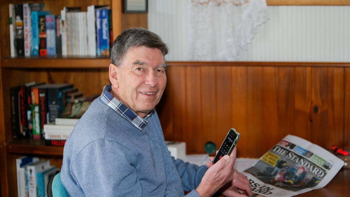 BROADCAST: 3WAY FM community volunteer Mal O'Toole now reads The Standard for broadcast from home amid the coronavirus pandemic. Picture: Anthony Brady