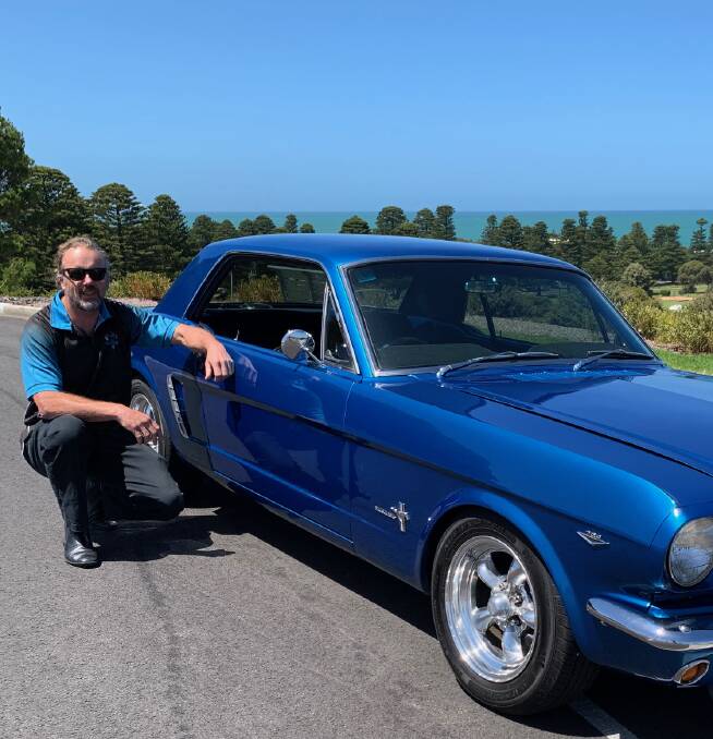 Steve O'Brien with his 65 mustang which will be on display at Kruzin' Classics' car show on Sunday.