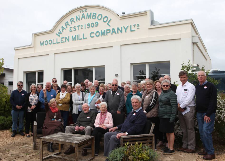 RESTORED: Old employees and current residents of the Woollen Mill gathered to celebrate the completion of the community projects. Picture: Kimberley Price