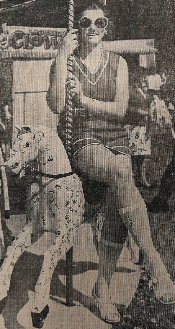 CLASSY: Port Fairy's Kerry Walsh enjoying a carnival ride in November 1970.
