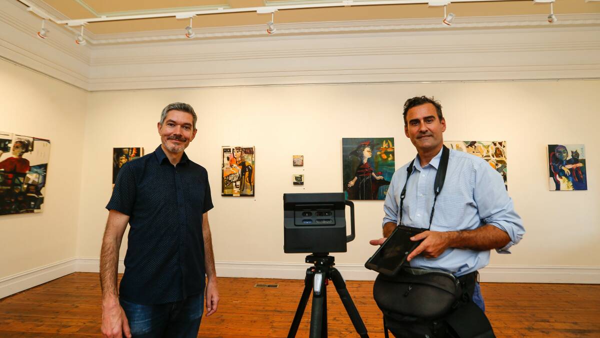 ONLINE: Gareth Colliton and Glen Watson put together the online gallery and The F Project. Picture: Anthony Brady