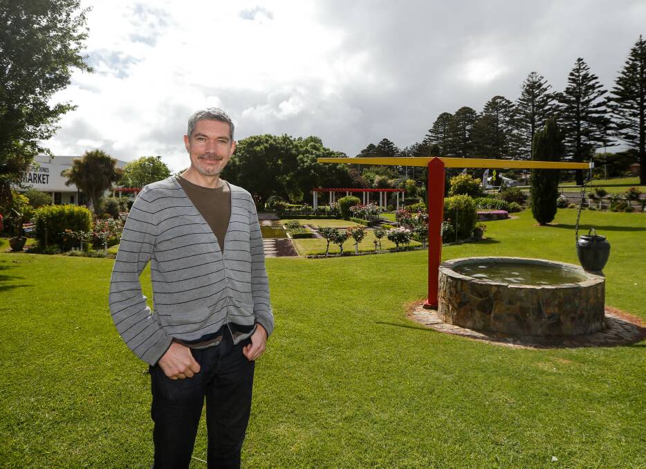 EXPERIENCE: The F Project's president Gareth Colliton is delighted to present the augmented reality experience at Fletcher Jones Gardens. Picture: Anthony Brady