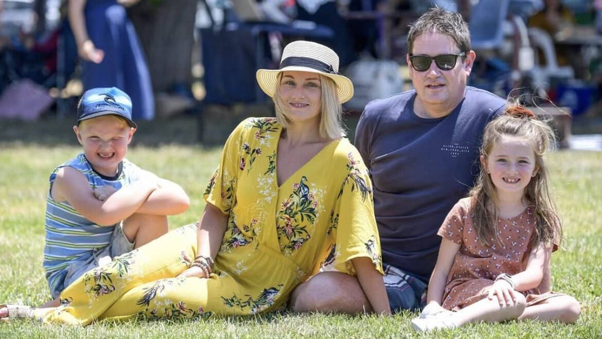 IN IT TOGETHER: Winning trainer and racing judge Tony Harrison with his wife Bree and children Felix and Tilly. Picture: Supplied