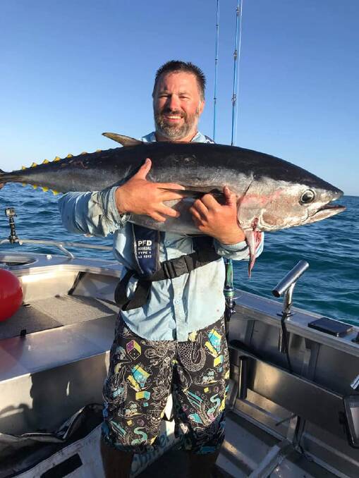 RIGHT MOVE: Phil Pirotta and Amanda Richards changed tact when they heard that the bluefin were biting off Warrnambool. They were rewarded with some quality tuna. 