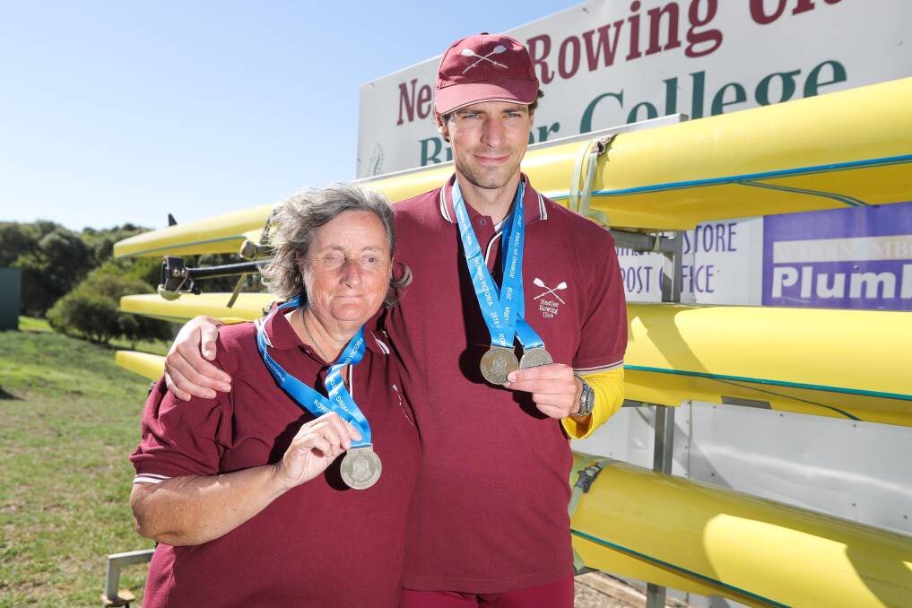 DUO: Nestles Rowing Club's Rose Egerton and Aaron Skinner combined to win a silver medal at the state para rowing titles. Picture: Rob Gunstone