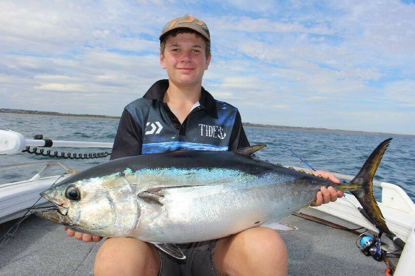 BEAUTY: Luke Gercovich landed a nice average sized tuna of 20kg. 