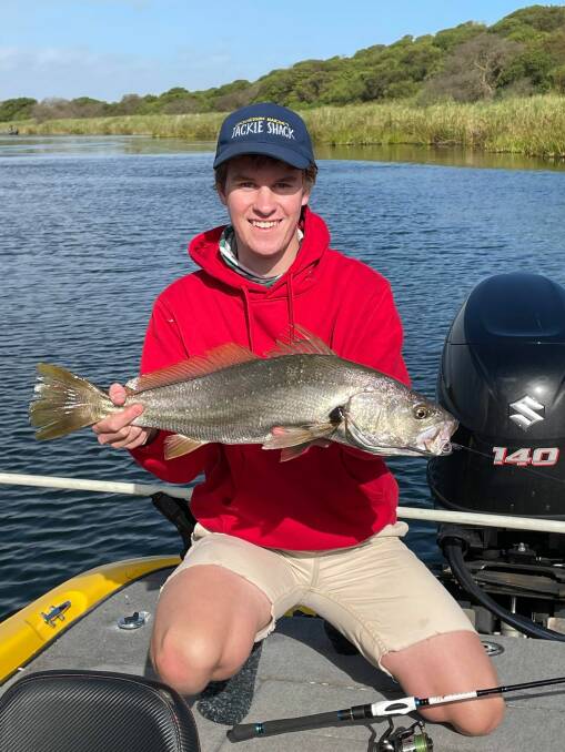 BEAUTY: Tim Vincent with a school mulloway from the Fitzroy River. Pictures: Supplied