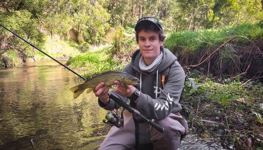 YOU BEAUTY: Tim Vincent with a nice-looking Otways trout. Picture: Supplied