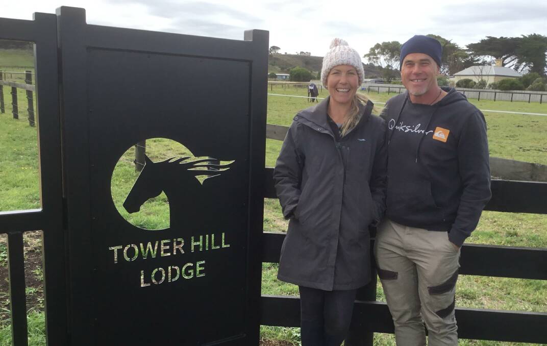 ON track: Tennielle Onyett and partner Michael Wraight have set up an equine agistment business called Tower Hill Lodge.