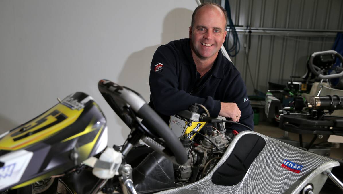 SPORTING LIFE: Murray Swayn won a premiership as a junior footballer but these days is more at home in the world of go-karts. Picture: Rob Gunstone