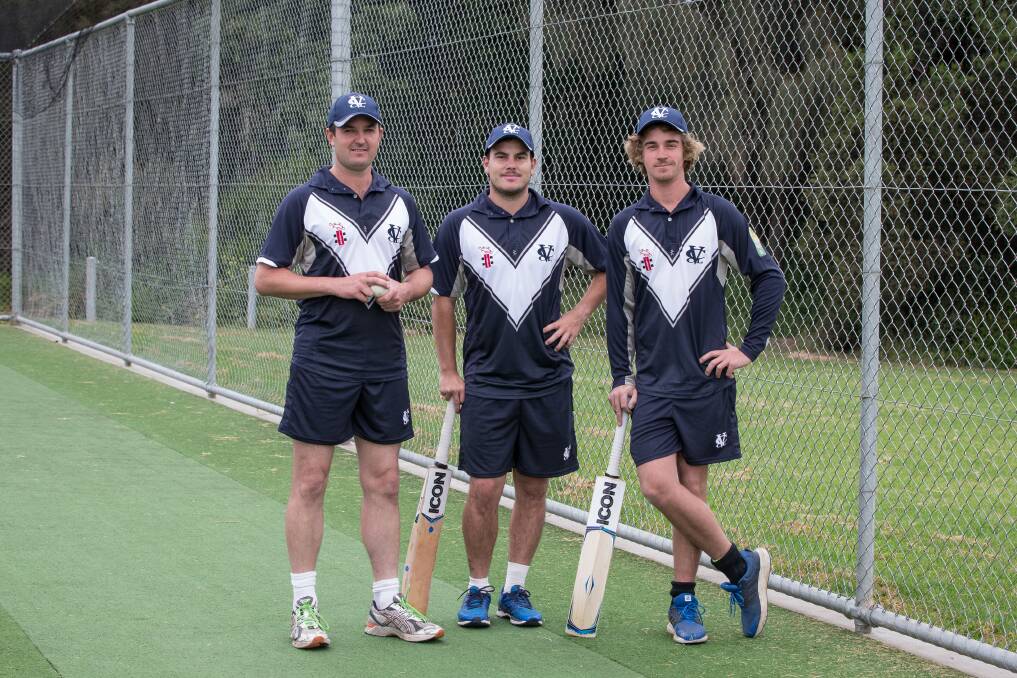 REP: Ben Boyd, Nathan Murphy and Cam Williams represented Vic Country at this year's Australian County Cricket Championships. Picture: Christine Ansorge