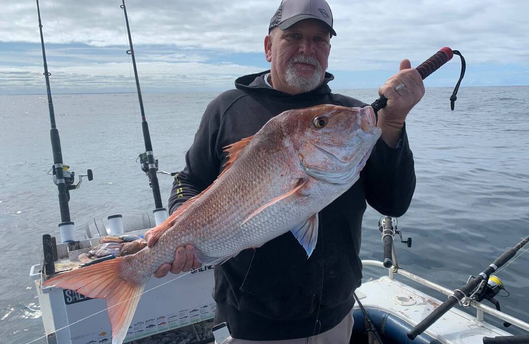 WHAT A CATCH: Keen fisherman Barry Thomas landed this big snapper off Port Fairy. Picture: Supplied