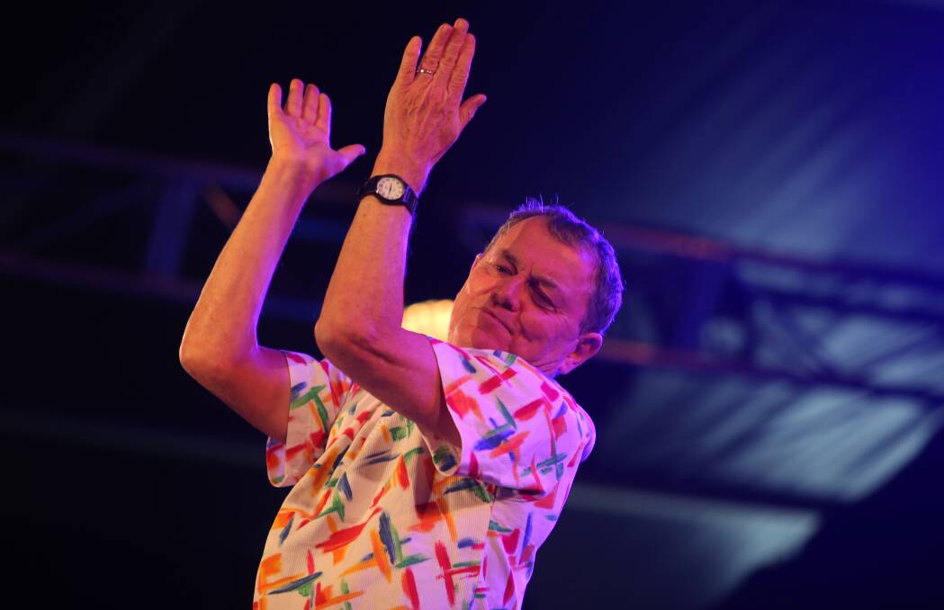 ENTERTAINER: Peter Combe performs a mix of new and classic songs at the Fun4Kids Festival in Warrnambool on Friday. Picture: Amy Paton
