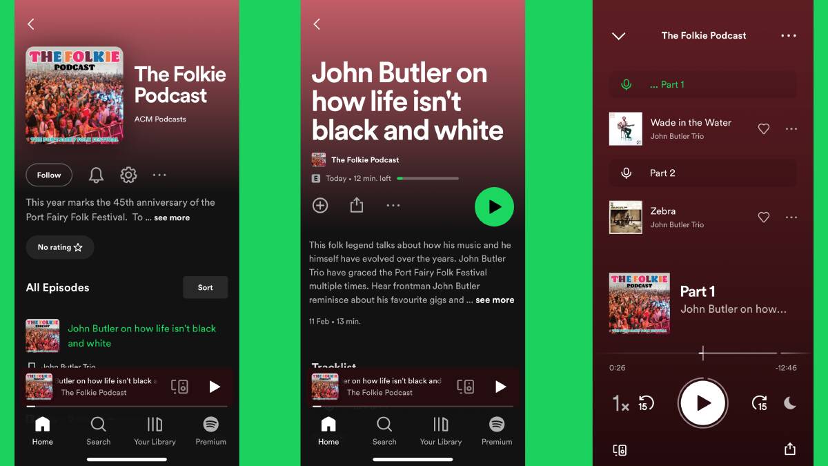 Search for The Folkie Podcast in your Spotify mobile app to start listening!