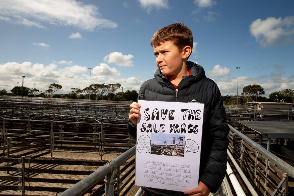 Chad Nevill, 14, has written to city councillors urging them to keep Warrnambool saleyards open. Picture by Chris Doheny
